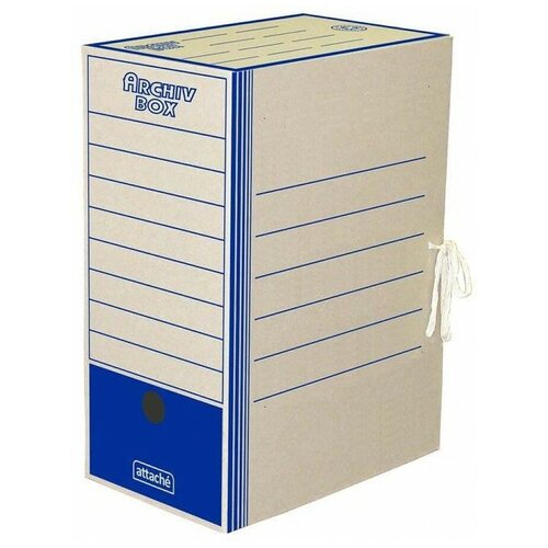 Купить Короб архивный Attache (325x260x150мм, 150мм, до 1500л., картон) синий