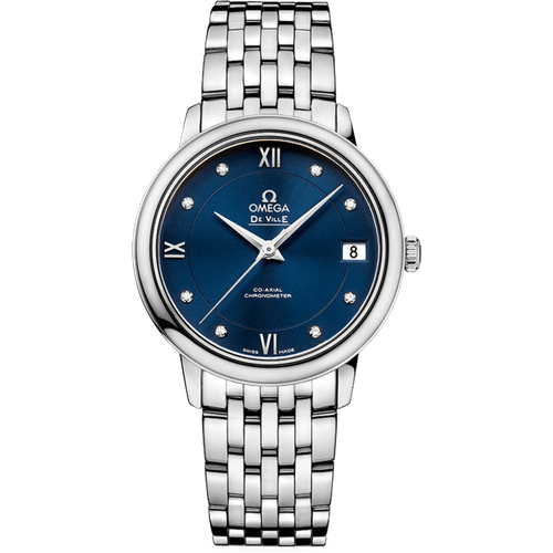 Наручные часы OMEGA Omega De Ville 42410332053001, серебряный, синий