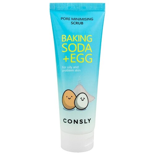 Consly~Скраб с содой и яичным белком для жирной и проблемной кожи~Baking Soda  & Egg