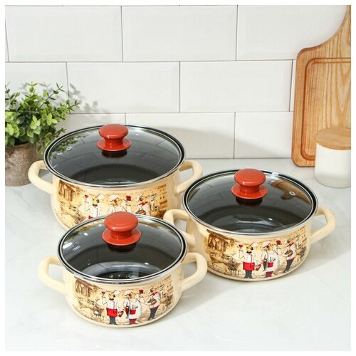 Набор кастрюль Сомелье-Экстра 3 предмета 15 2 3 л 5505₽