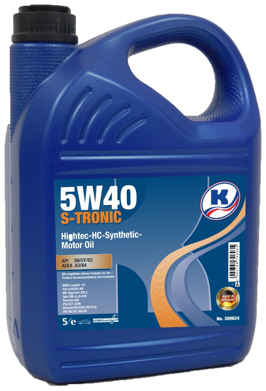 HC-синтетическое моторное масло Kuttenkeuler S-Tronic 5W-40