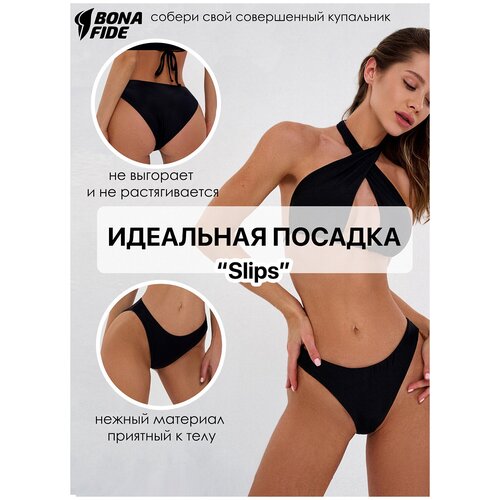 фото Плавки купальные bona fashion: slips bikini "black", s bona fide