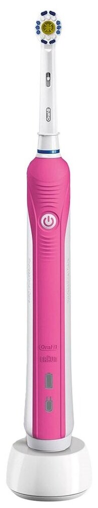 Электрическая зубная щетка Oral-B Pro 700 3D White, розовый