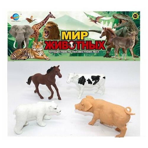 Набор животных, 4 предмета Наша Игрушка CL03-10 набор для купания наша игрушка животные 4 предмета пакет 200732725