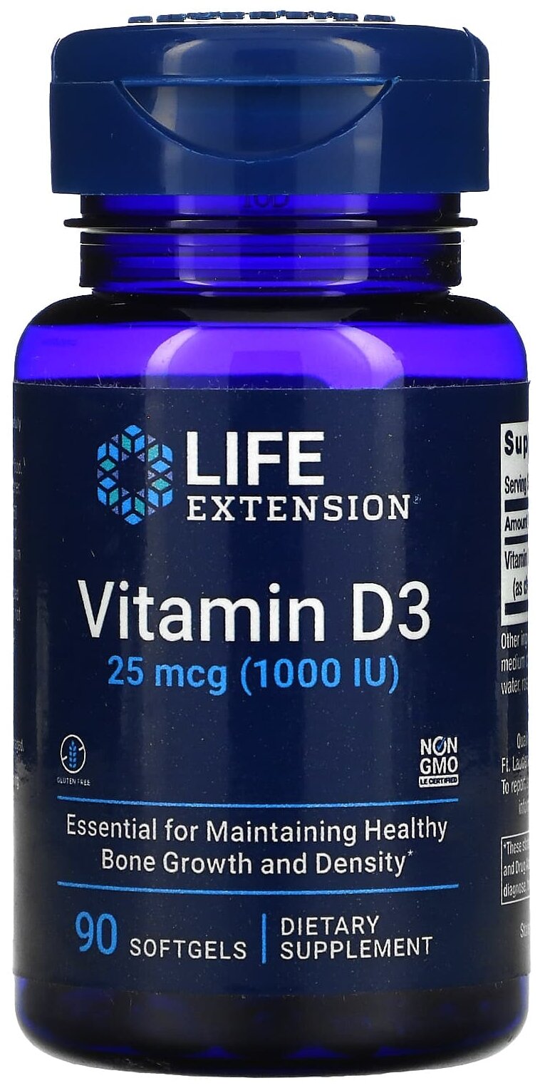 Капсулы Life Extension Vitamin D3