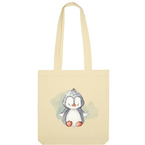 Сумка шоппер Us Basic, бежевый сумка маленький пингвин зеленое яблоко
