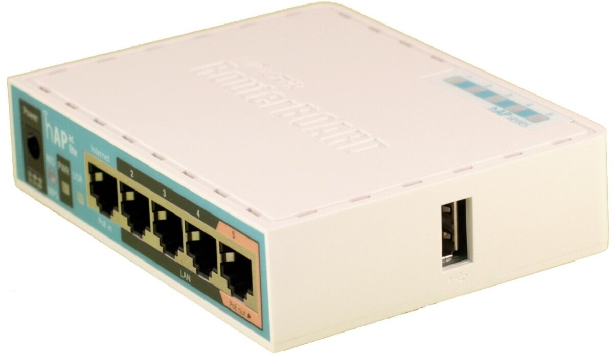 Wi-Fi роутер MikroTik hAP AC lite 5x100 Мбит/с 2.4 / 5 ГГц 493 Мбит/с (RB952Ui-5ac2nD)