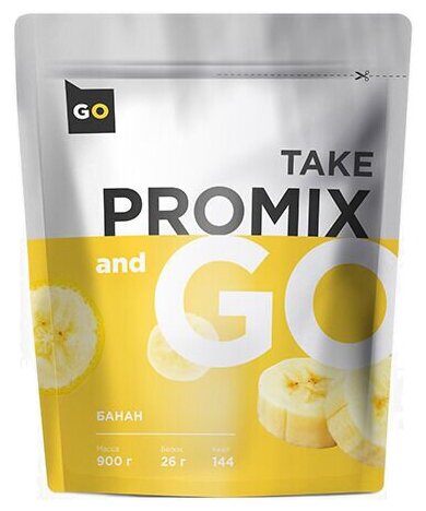 Многокомпонентный протеин, Take and Go Promix, 900 гр., вкус Банан