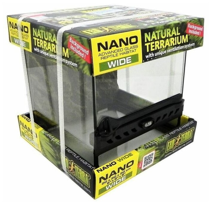 Террариум EXO TERRA(HAGEN) EXO TERRA Natural Terrarium Nano из силикатного стекла (20х20х20см) PT2599 - фотография № 4