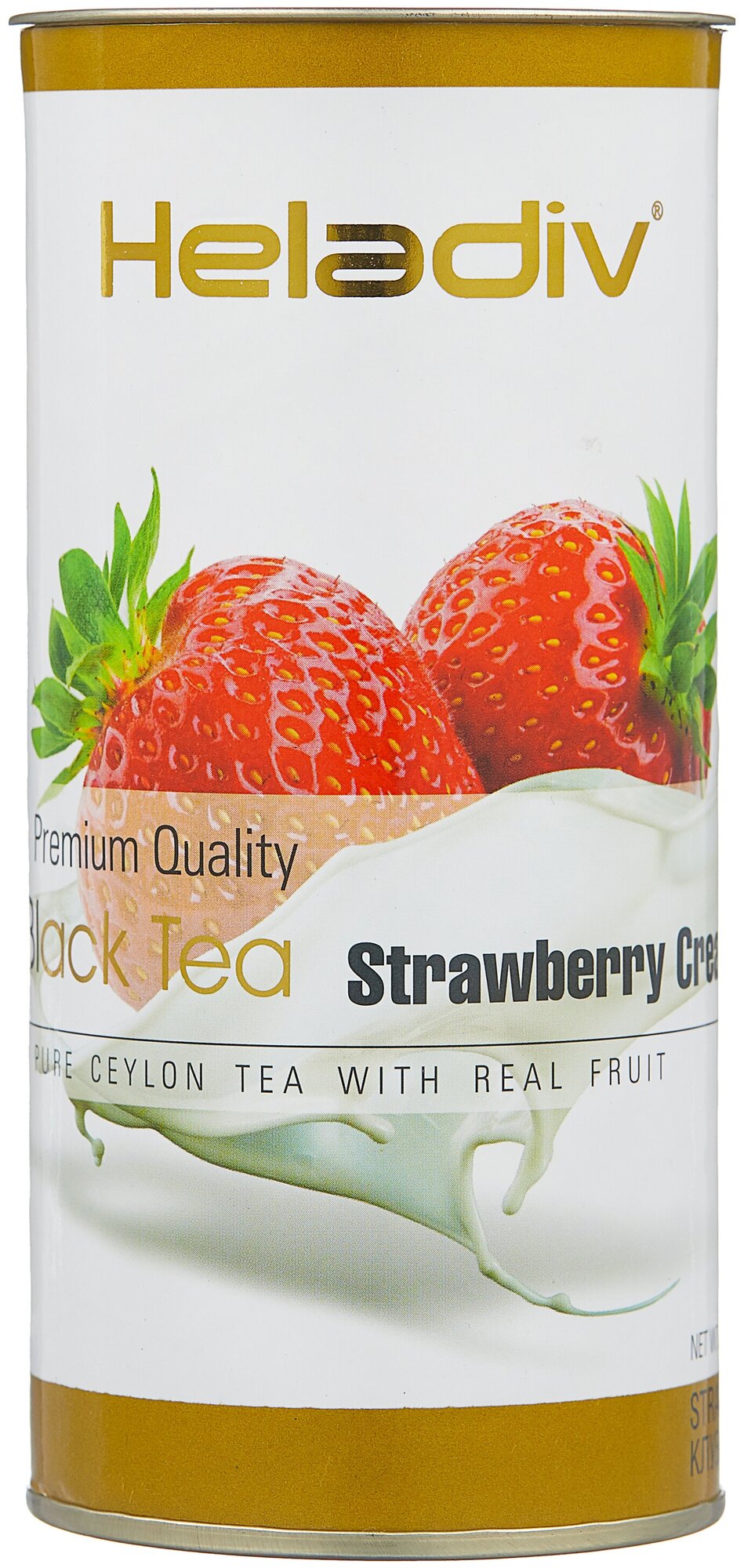 Чай черный Heladiv Premium Quality Black Tea Strawberry Сream листовой, клубника со сливками, клубника, 100 г