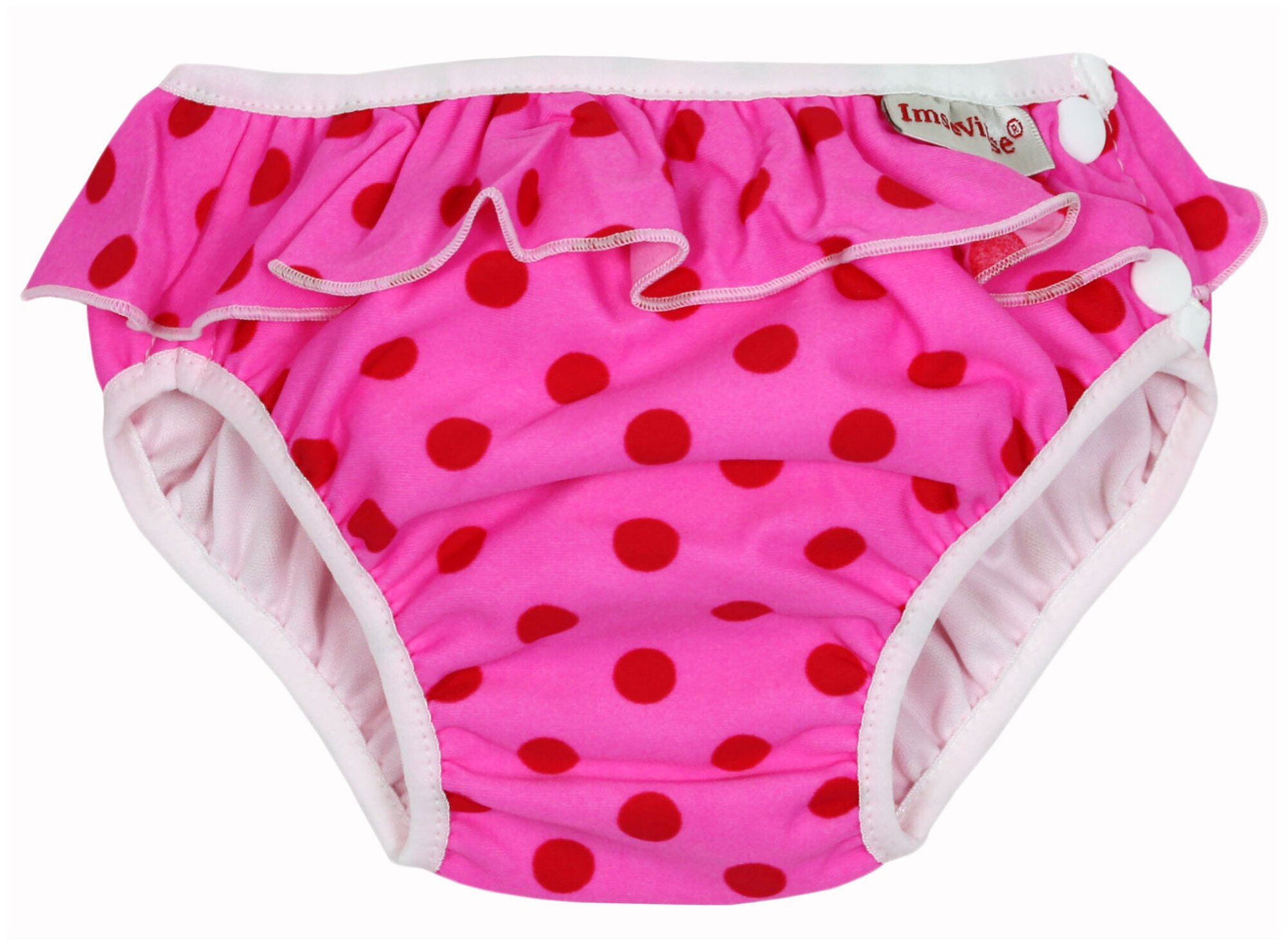 ImseVimse трусики Swim Diapers M (7-10 кг) 1 шт., pink dots frill