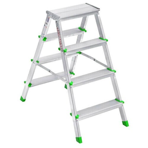Стремянка алюминиевая Двухсторонняя SARAYLI 2х4, высота 0,7 м