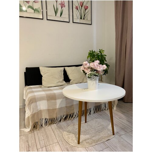 Стол журнальный Loft, столик круглый, приставной, ножки - Массив дерева, ЛДСП цвет 