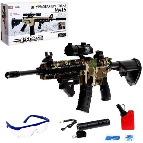 WOOW TOYS Штурмовая винтовка M416, стреляет гелевыми пулями, работает от аккумулятора автомат ак 47 стреляет гелевыми пулями работает от аккумулятора woow toys 9242050