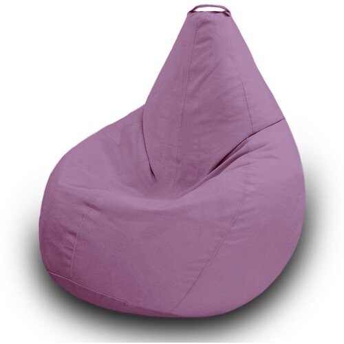 Кресло-мешок Груша XXXL-Комфорт, 250л, темно-серый велюр (Puffdom пуф, кресло, бескаркасная мягкая мебель)