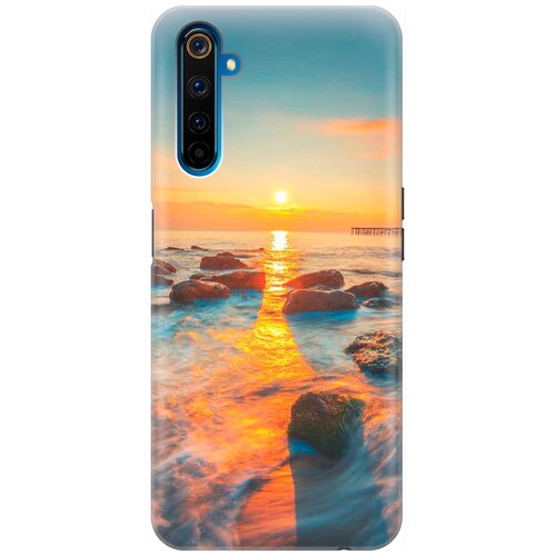 фото Силиконовый чехол на realme 6 pro / рилми 6 про с принтом "закат на побережье" re:pa