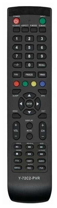 Пульт ДУ Huayu Y-72C2-PVR для телевизоров Supra STV-lC19T550WL/STV-lC19T551WL/STV-lC22T550FL/STV-lC22T551FL/STV-lC24T560FL/STV-lC32LT0040W