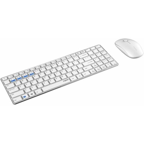 Комплект мыши и клавиатуры Rapoo 9300M белый/белый