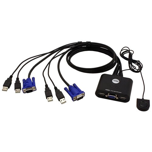 KVM-переключатель ATEN CS22U hdmi kvm переключатель 4 1 с usb 4 компьютера на 1 монитор с 1 клав и 1 мышью