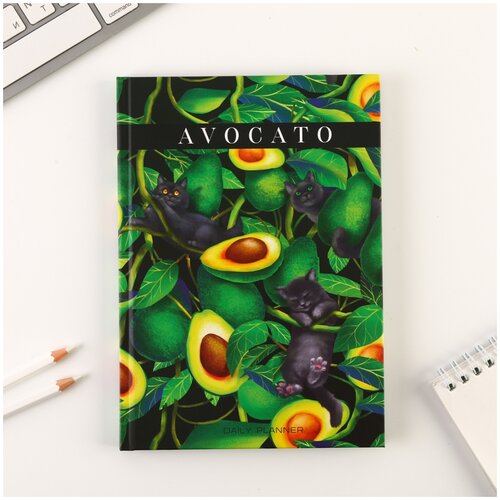 Ежедневник ArtFox Avocato 7039301 полудатированный, А5, 80 листов, зеленый