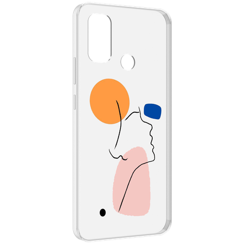 Чехол MyPads абстракция девушки женский для UleFone Note 10P / Note 10 задняя-панель-накладка-бампер