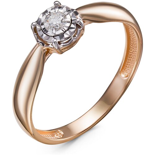 фото Золотое кольцо кюз del'ta dбр111751 с бриллиантом diamant-online