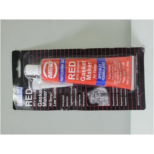 ABRO 11ABCHRWS Герметик силиконовый красный высокотемпературный 85 гр. 11ABCHR ABRO 11ABCHRWS 1шт