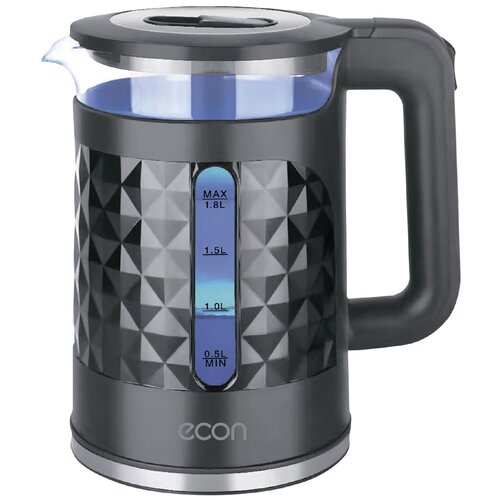 Чайник ECON ECO-1850KE черный стекло 244300₽