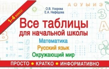 Узорова, нефедова: все таблицы для начальной школы. математика, русский язык, окружающий мир