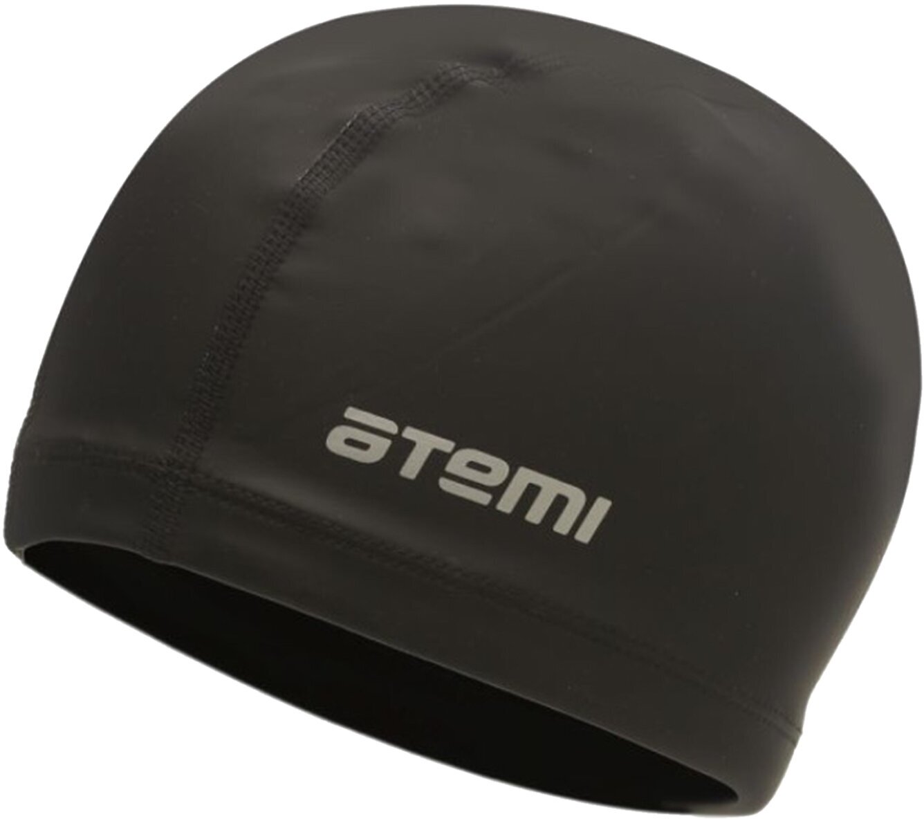Шапочка для плавания Atemi тканевая с силиконовым покрытием Черный