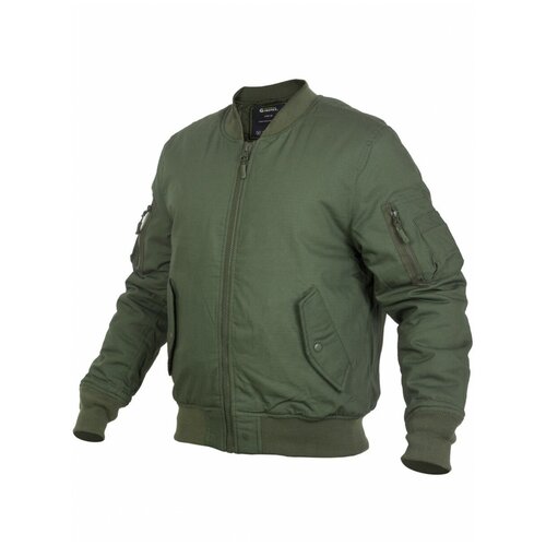 фото Куртка пилот мужская утепленная (бомбер), gongtex tactical ripstop jacket, осень-зима, цвет олива (olive)-xl