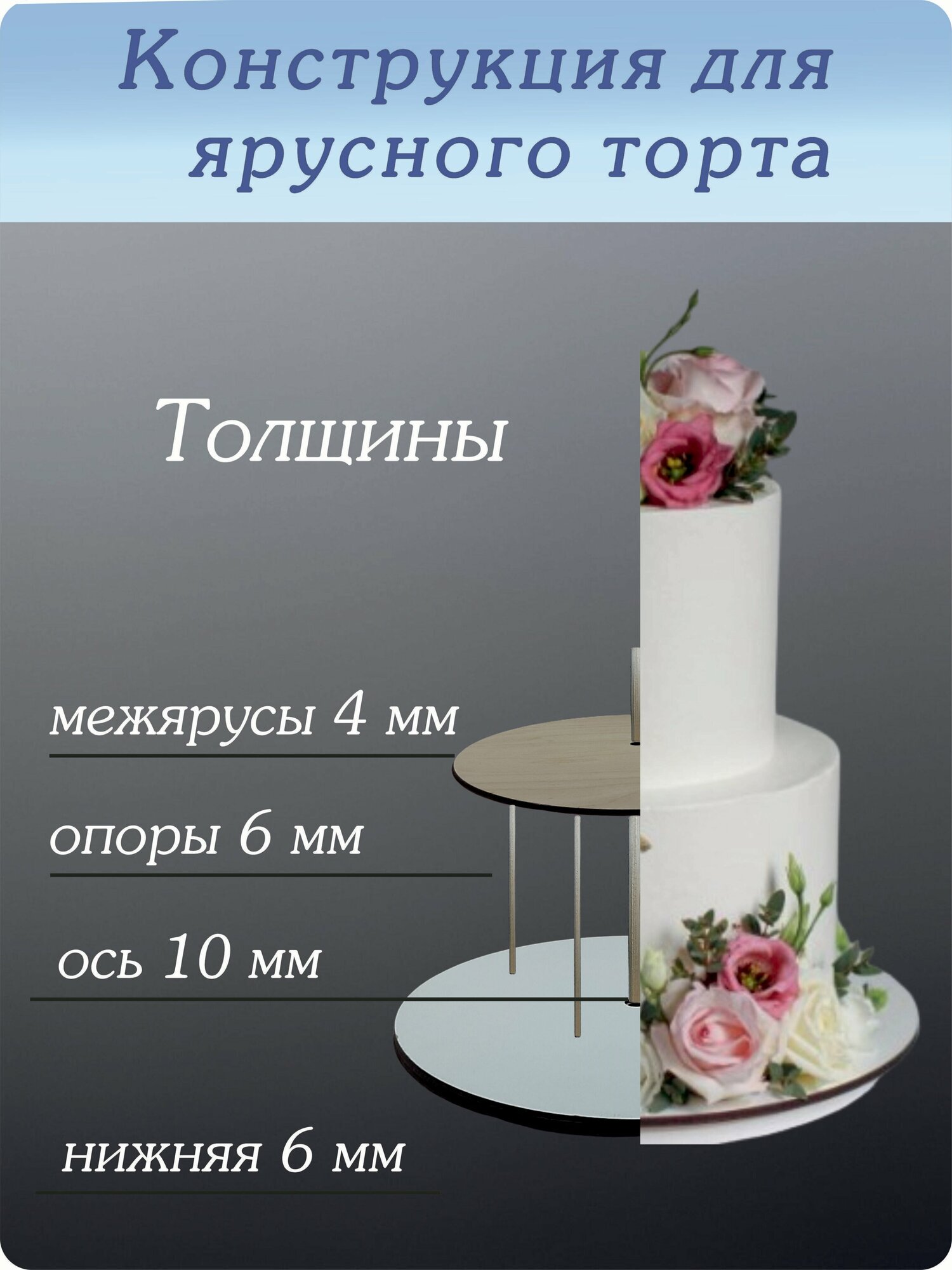 Конструкция для ярусного торта