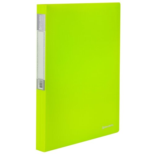 BRAUBERG Папка-дисплей на 40 вкладышей Neon А4, 25 мм, зеленый