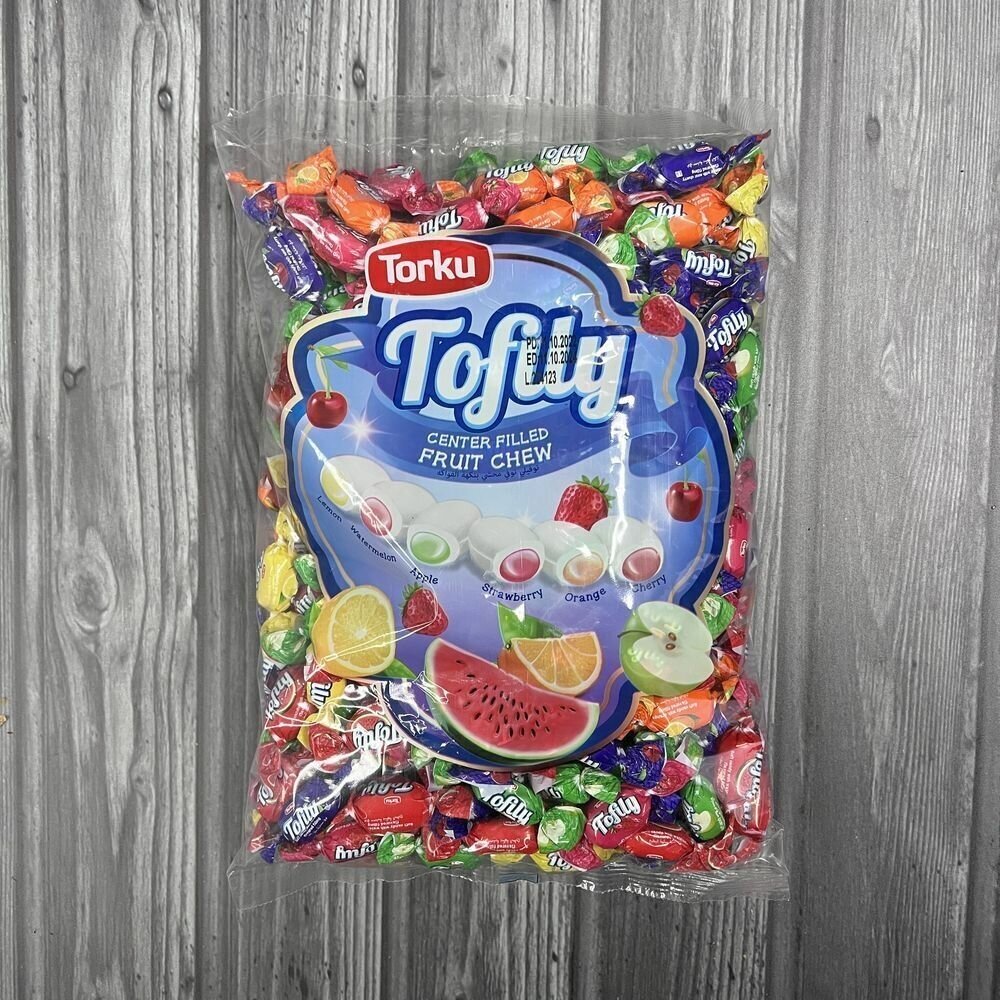 Tofily Тоффи с ирисовой начинкой с фруктовым ароматом 1000гр - фотография № 2