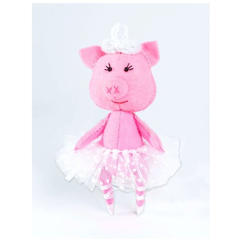 фото Набор для шитья «свинка-балеринка», перловка кукла перловка