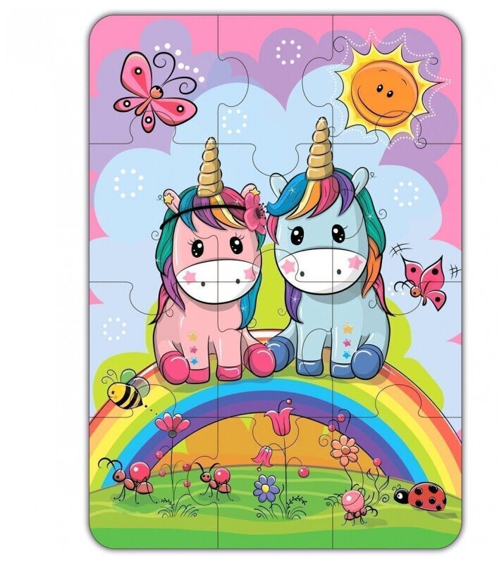 Baby Puzzle. Радужные единороги (3848) Дрофа Медиа - фото №3