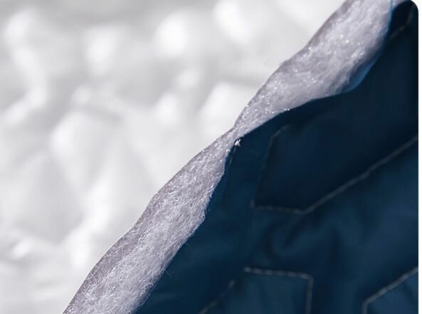Наматрасник чехол непромокаемый с резинкой по периметру синего цвета 180/200 см - фотография № 6