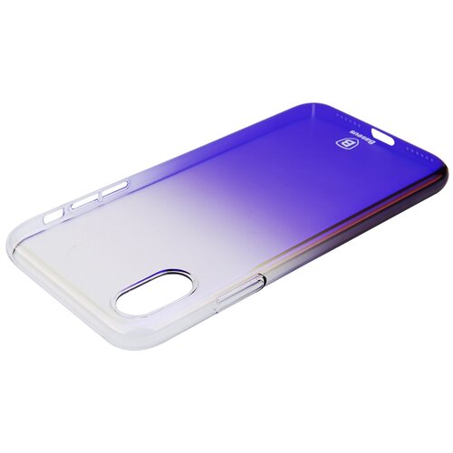 фото Чехол-накладка baseus glaze case для apple iphone x/xs transparent pink