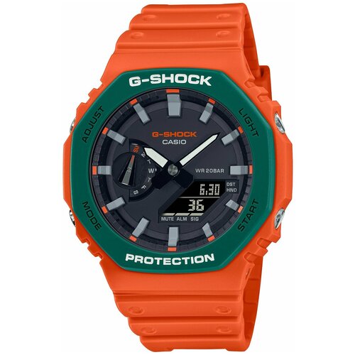 casio g shock ga 2110sc 4a sporty colors Наручные часы CASIO G-Shock GA-2110SC-4A, оранжевый, черный
