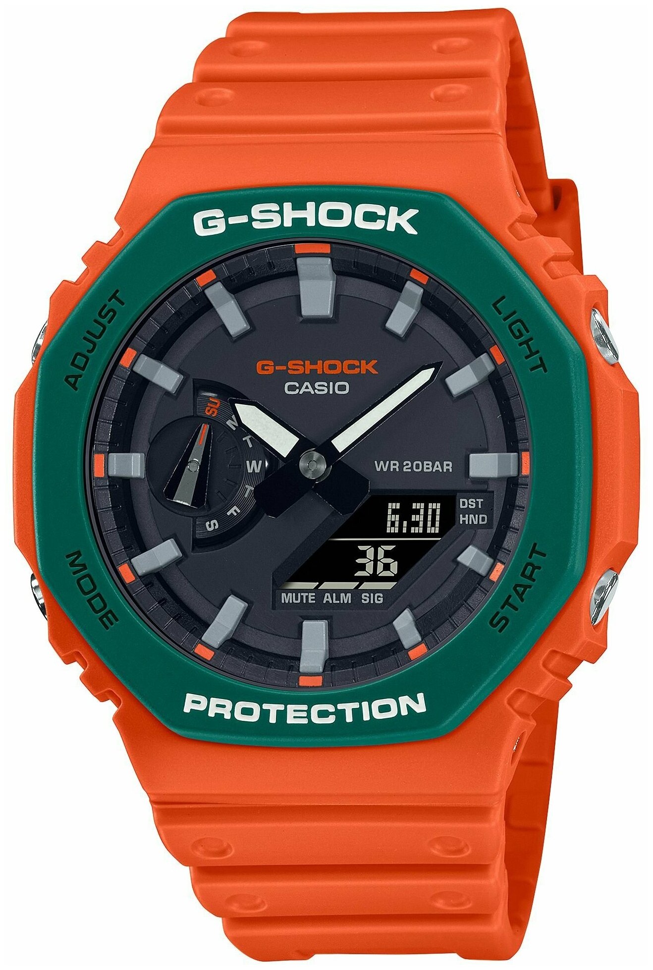 Наручные часы CASIO Наручные часы Casio G-Shock GA-2110SC-4A, оранжевый, черный — купить в интернет-магазине по низкой цене на Яндекс Маркете