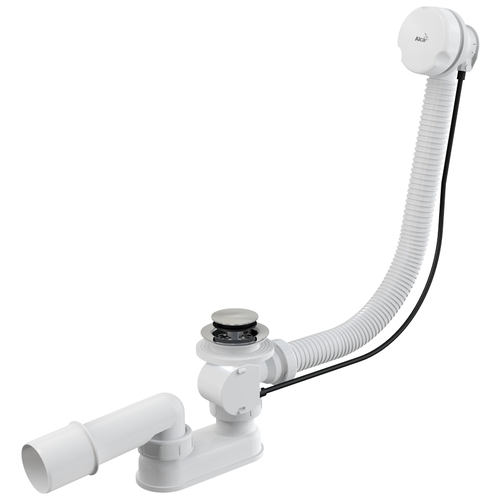 Трубный (коленный) сифон для ванны Alcadrain A51B с переливом трубный коленный сифон для ванны tim bas0260b a