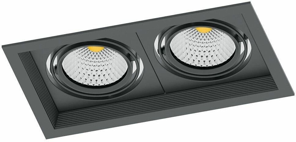 Светодиодный светильник Feron AL202 карданный 2x12W 4000K 35 градусов , черный