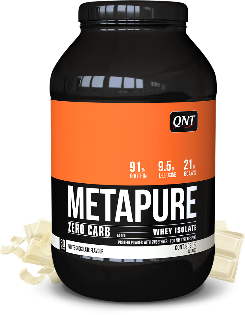 QNT Metapure Zero Carb 908g White Chocolate/ Изолят сывороточного протеина"Метапьюр Зеро Карб" 908гр белый шоколад