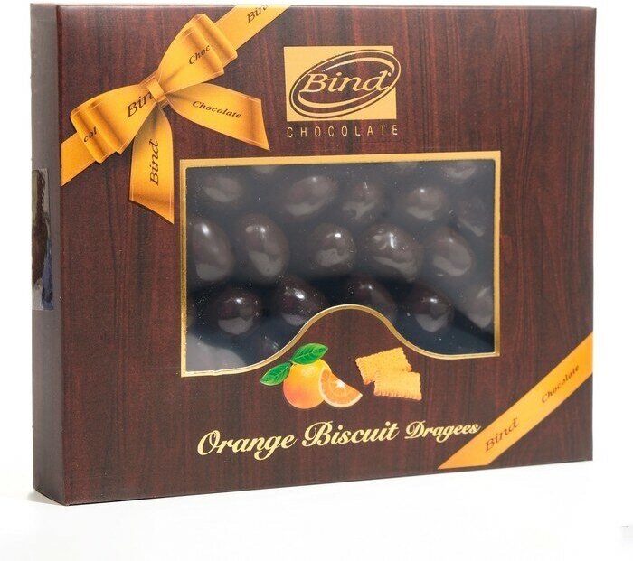 Bind Chocolate Драже "Бисквит в шоколаде" со вкусом апельсина, 100 г