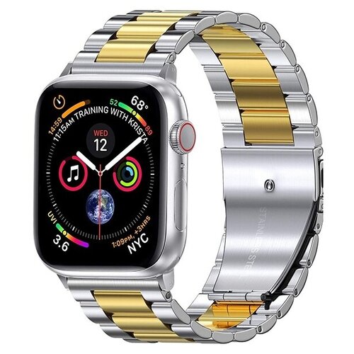 Металлический ремешок для Apple Watch 38/40/41 mm Silver / Gold watch paco loren часы механические