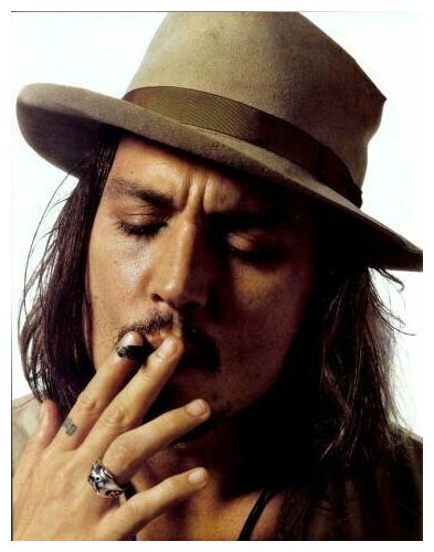 Плакат постер на бумаге Johnny Depp/Джонни Депп. Размер 21 х 30 см