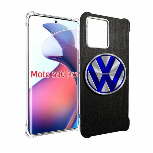 Чехол MyPads volkwagen-фольксваген-3 для Motorola Moto S30 Pro задняя-панель-накладка-бампер