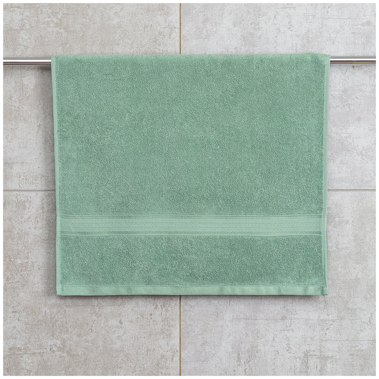Махровое полотенце Dina Me (ARQON-F ) 50х90 см, цвет - Зеленый ментол, плотность 500 гр.