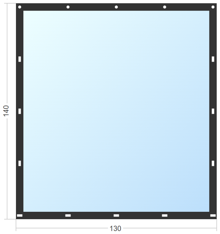 Мягкое окно Софтокна 130х140 см съемное, Скоба-ремешок, Прозрачная пленка 0,7мм, Черная окантовка, Комплект для установки - фотография № 3