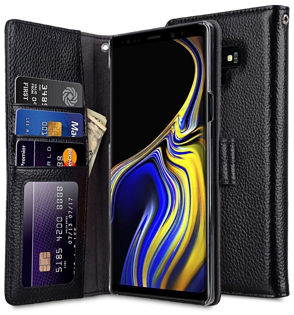 Кожаный чехол книжка Melkco для Samsung Galaxy Note 9 - Wallet Book ID Slot Type, черный
